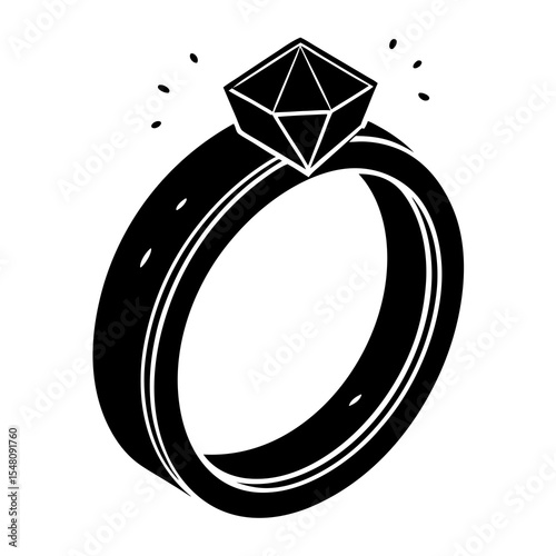 diamond ring vector illustration