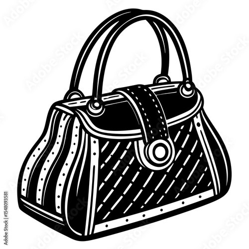 vector illustration of a handbag