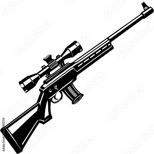 assault rifle vector illustration