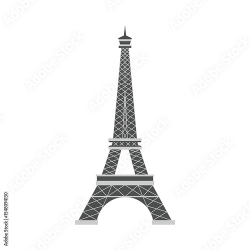 Eiffel Tower Vector Illustration Famous Paris Landmark