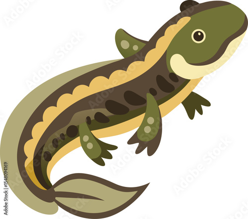 illustration of a cartoon fish Mudskipper