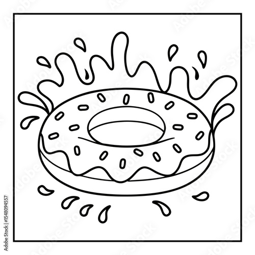 summer coloring pages vector illustration