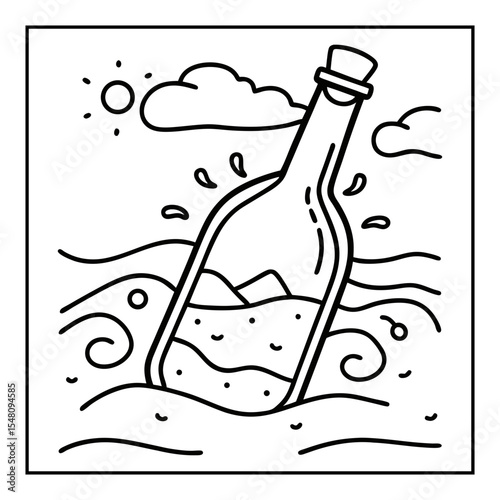 summer coloring pages vector illustration