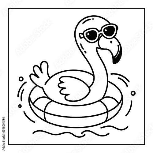 summer coloring pages vector illustration