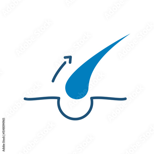 Hair loss icon vector design in trendy style