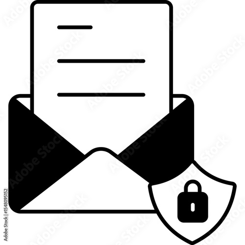 Email vector icon in glyph Style 