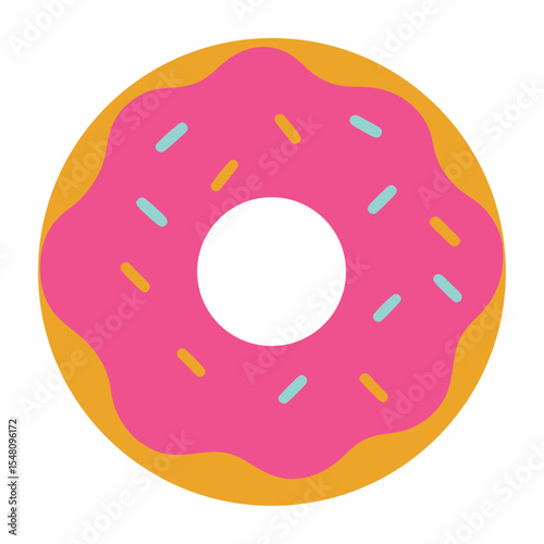 donut on white background