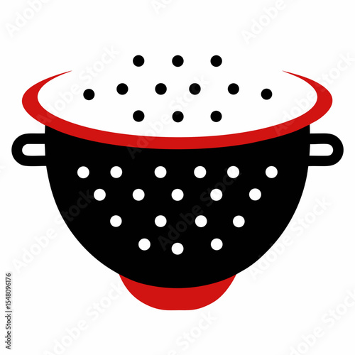 red pot on a white background