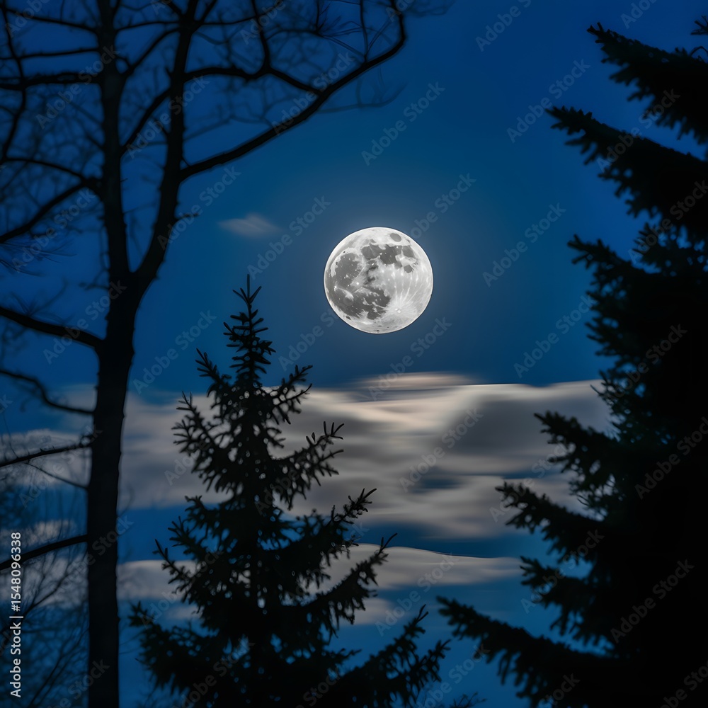 Naklejka premium halloween night landscape