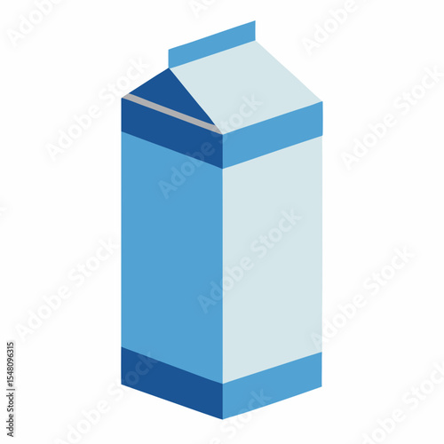 milk carton isolated on white