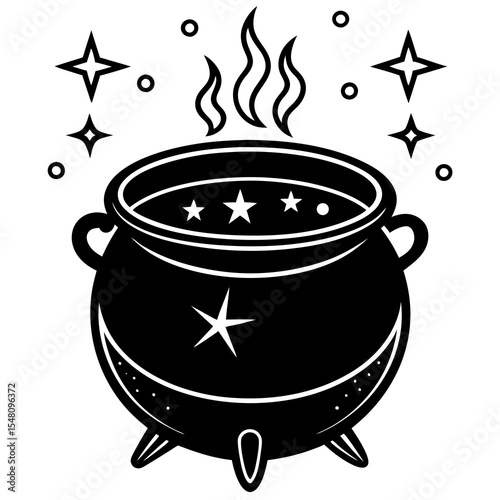 cauldron with fire