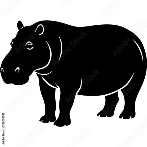 rhino cartoon isolated on white