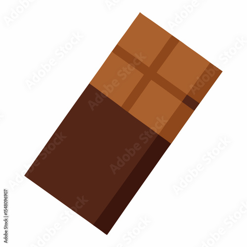 chocolate bar on white background