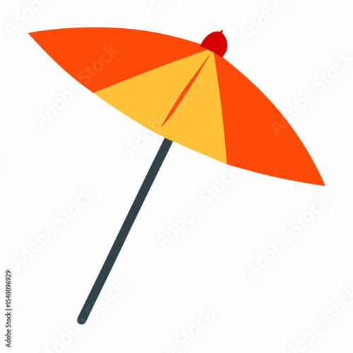 beach umbrella isolated on white
