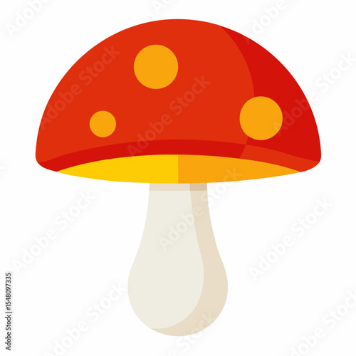 vector illustration of a cartoon mushroom