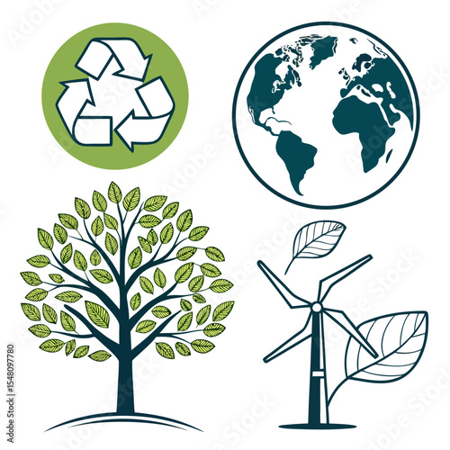 Sustainable Future Depicting Environmentally Friendly Solutions For Our Planet