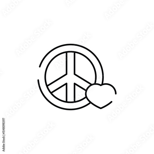 Peace icon design with white background stock illustration