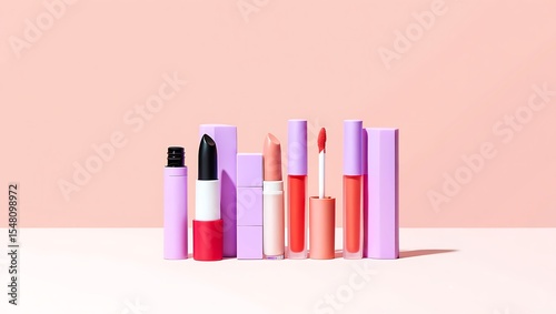 Stylish Lip Makeup Collection Lipstick, Lip Gloss, and Lip Liner Shades