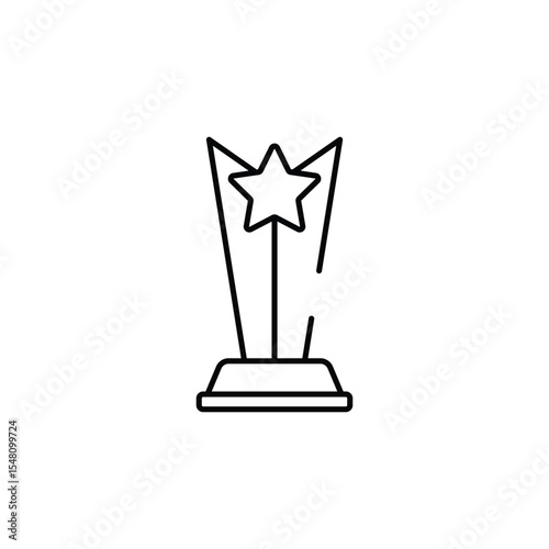 Award icon design with white background stock illustration