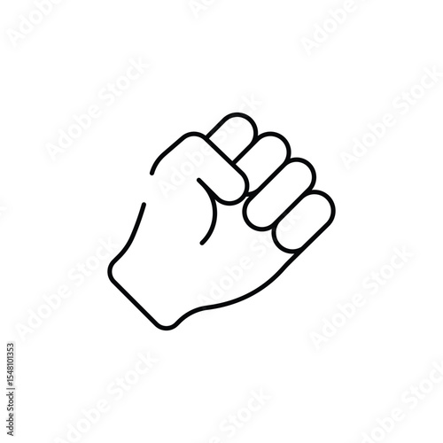Fist icon design with white background stock illustration