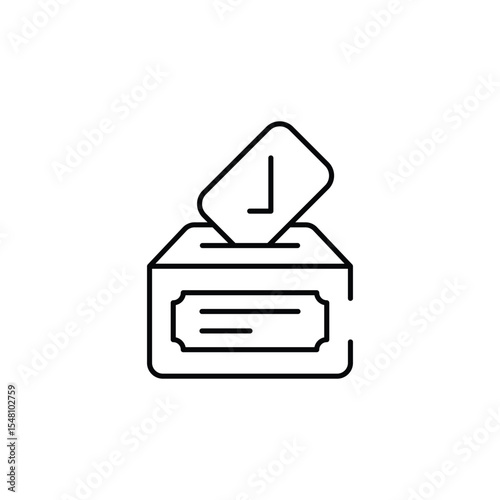 Vote icon design with white background stock illustration
