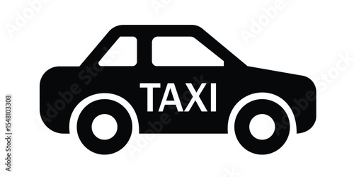 Taxi Service Icon Set – Modern Vector Symbols of Cab, Transport, and Ride Booking
