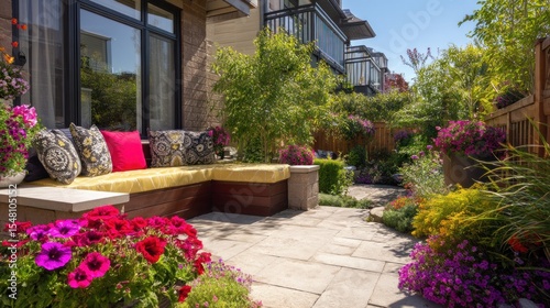 Wallpaper Mural Vibrant Floral Garden Zoom Background With Colorful Flowers Torontodigital.ca