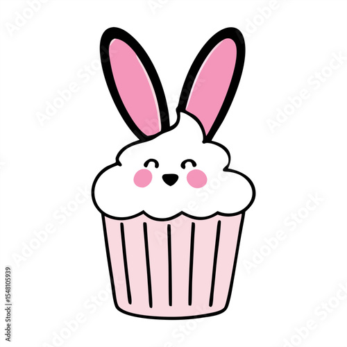 easter bunny cupcake