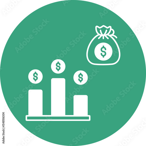 Income vector icon in background Style 