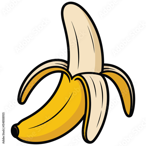banana on white background