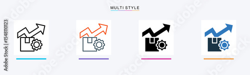 Business Development multiple icon style vector illustration