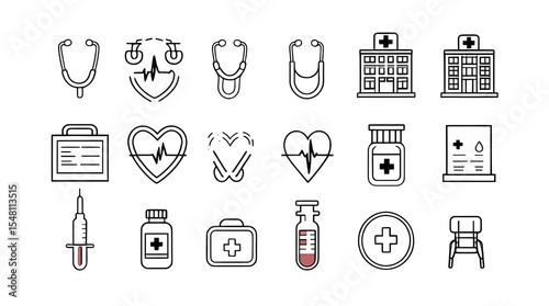 set of medical icons