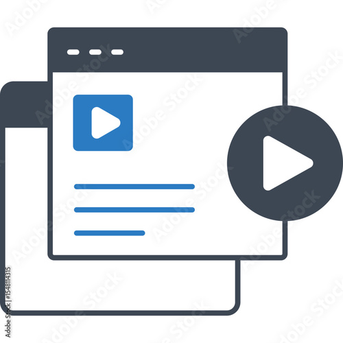 Content vector icon in 2 color style 