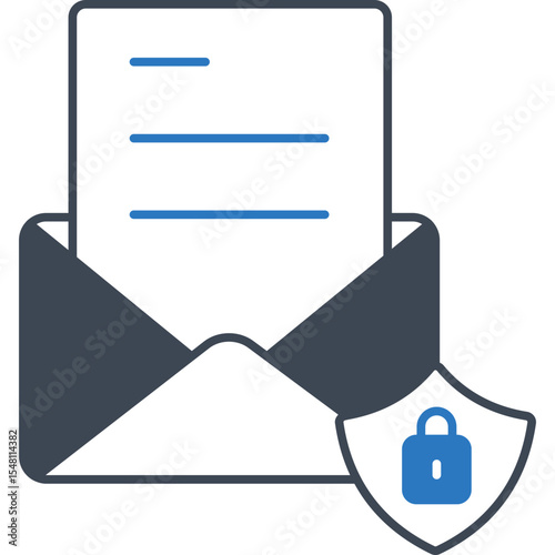 Email vector icon in 2 color style 