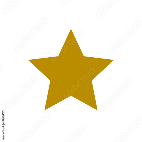 Golden or gold star vector icon