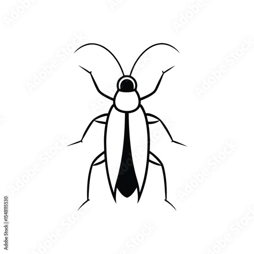 cock roach line art