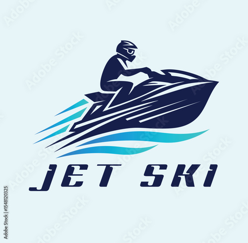 Jet Ski Rider Racing on Waves