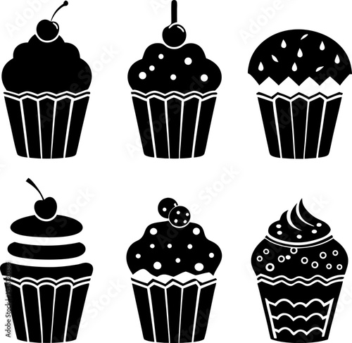 cupcakes icon  collection of cupcake.eps