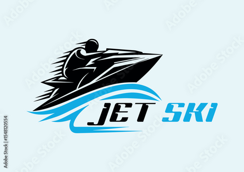 Jet Ski Rider Racing on the Ocean Waves