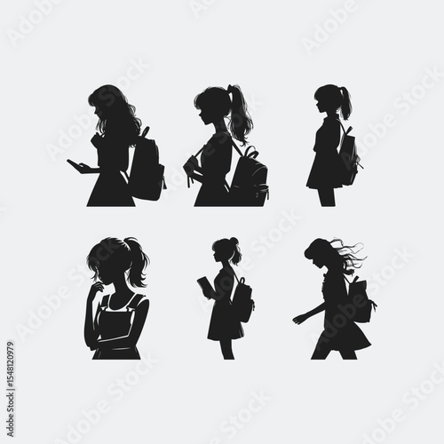silhouettes of people