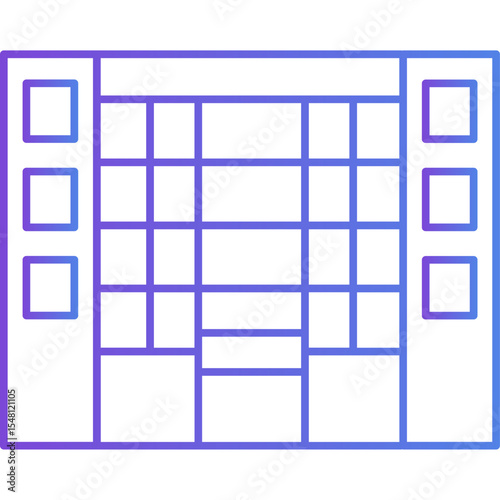 Company vector icon in gradient style 