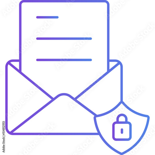 Email vector icon in gradient style 