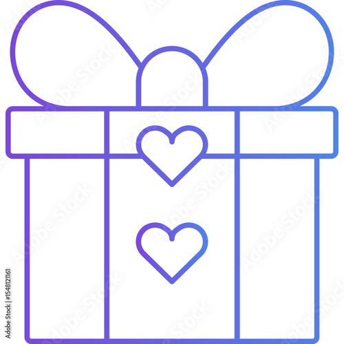 Gift vector icon in gradient style 