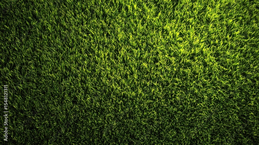 Obraz premium Green grass background, top view background of garden bright grass concept used for making green backdrop, lawn for sports field.