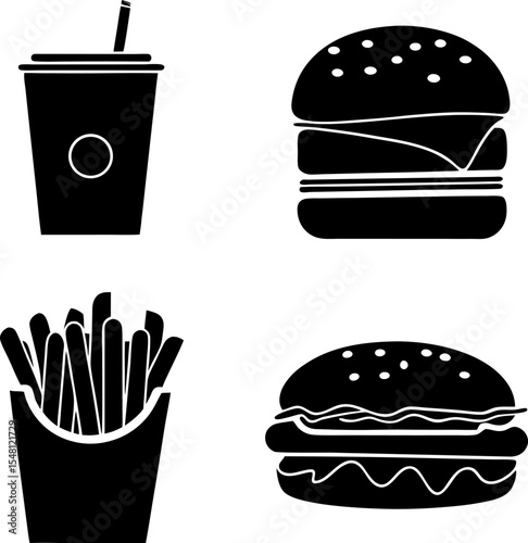 fast food icon vector.eps
