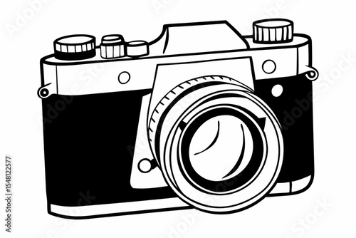 Vintage Camera Illustration Retro Photography Equipment Design