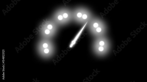 Car Speedometer Dashboard. drive, electronic screen, indicator, kilometer, miles, speed display, vector indicator.4k video