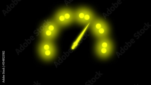 Car Speedometer Dashboard. drive, electronic screen, indicator, kilometer, miles, speed display, vector indicator.4k video
