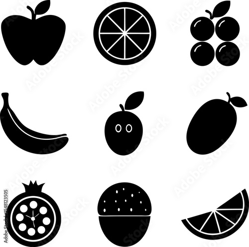 fruits vector icon set  vitamin illustration sign  (1).eps
