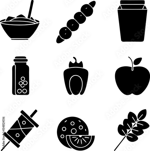 healthy food silhouette icons set   solid style nu (1).eps